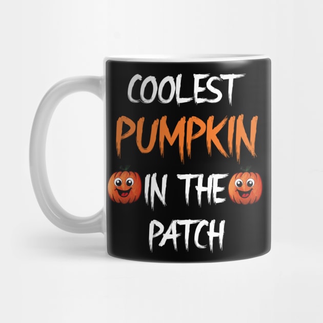 Kids Coolest Pumpkin In The Patch Halloween Toddler Boys Men by JUSTIES DESIGNS